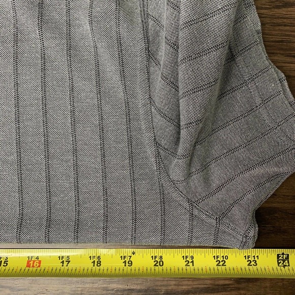 Nat Nast Mens Large Gray Striped Polo Shirt Rayon Polyester Blend Soft - Picture 4 of 12